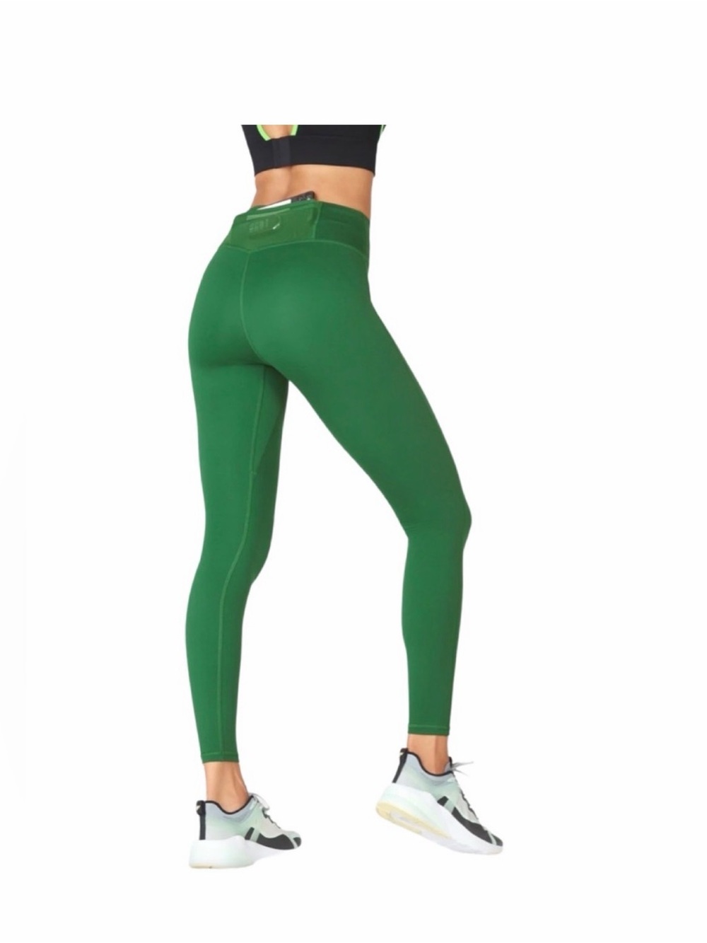 Fabletics Trinity Motion365+ High-Waisted Legging in Green Sz S